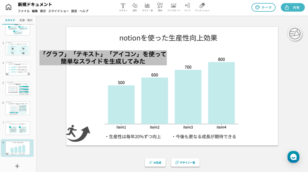 スライドの編集