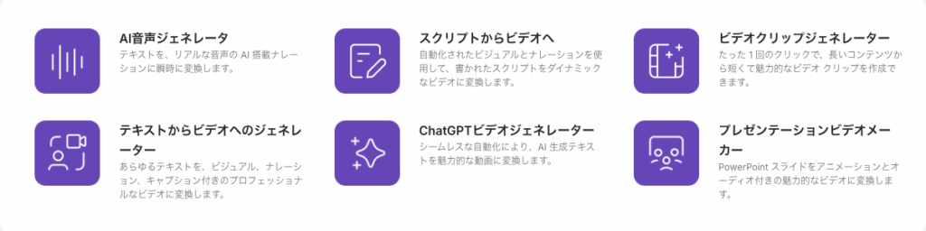 PictoryAIの主な機能