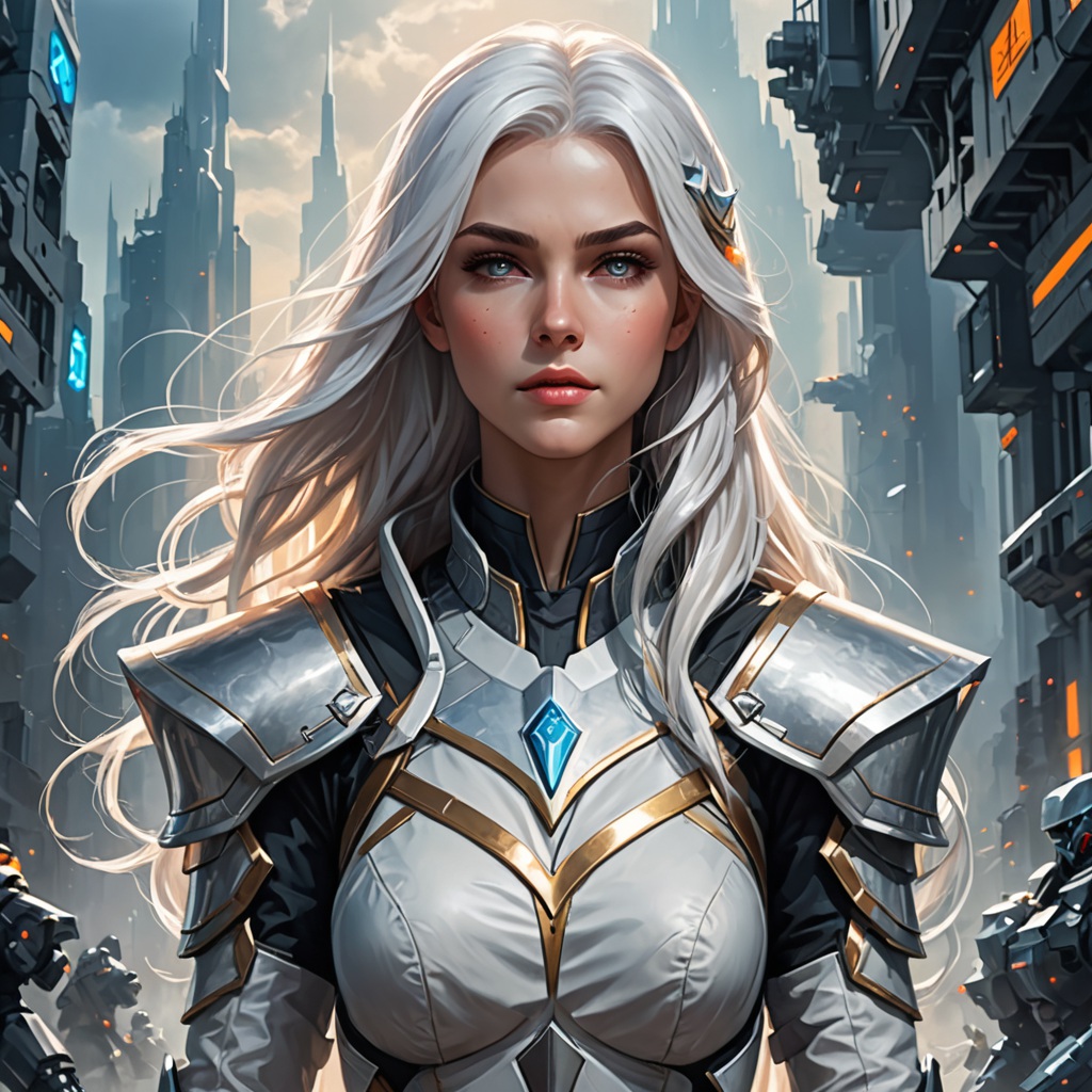 白髪の女戦士
