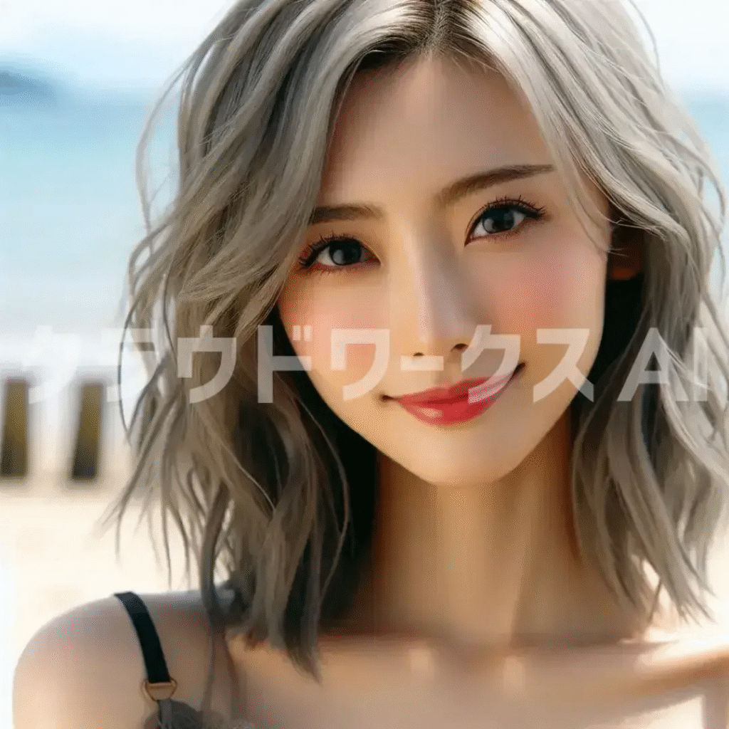笑顔の美女