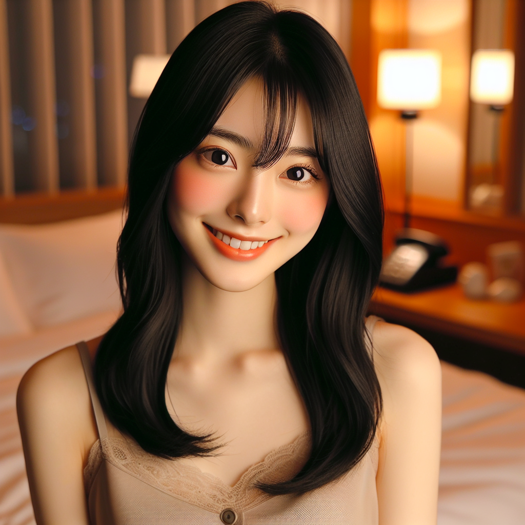 笑顔の美女