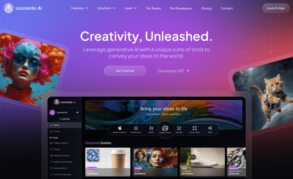 Leonardo.AI公式サイト